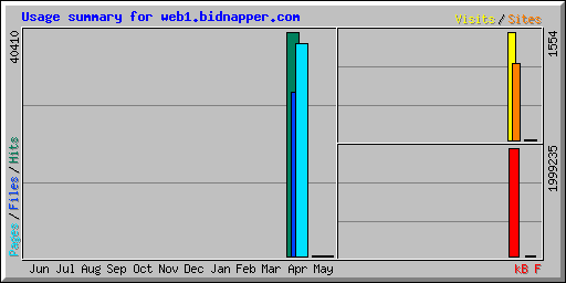 Usage summary for web1.bidnapper.com